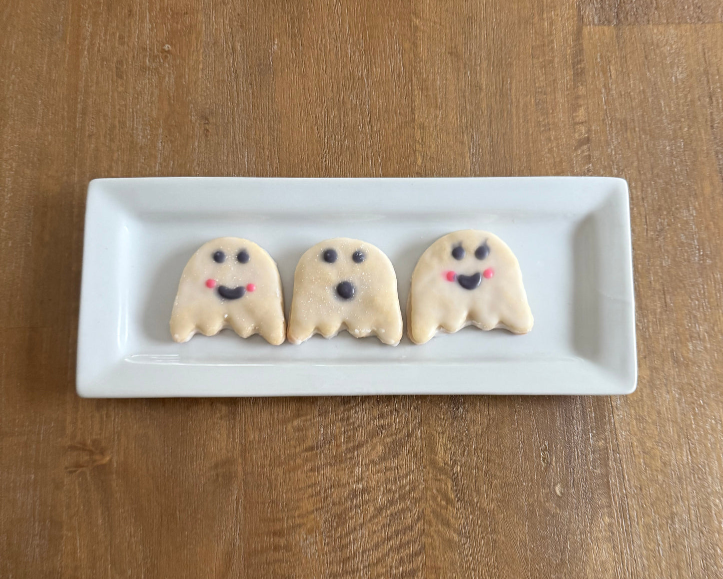 Ghost Sugar Cookies: Halloween Sprinkled Treats, Gift Box of 12