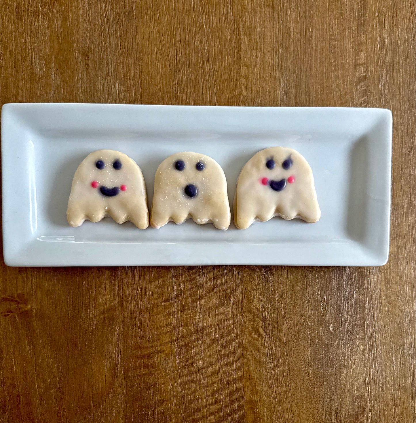 Ghost Sugar Cookies: Halloween Sprinkled Treats, Gift Box of 12