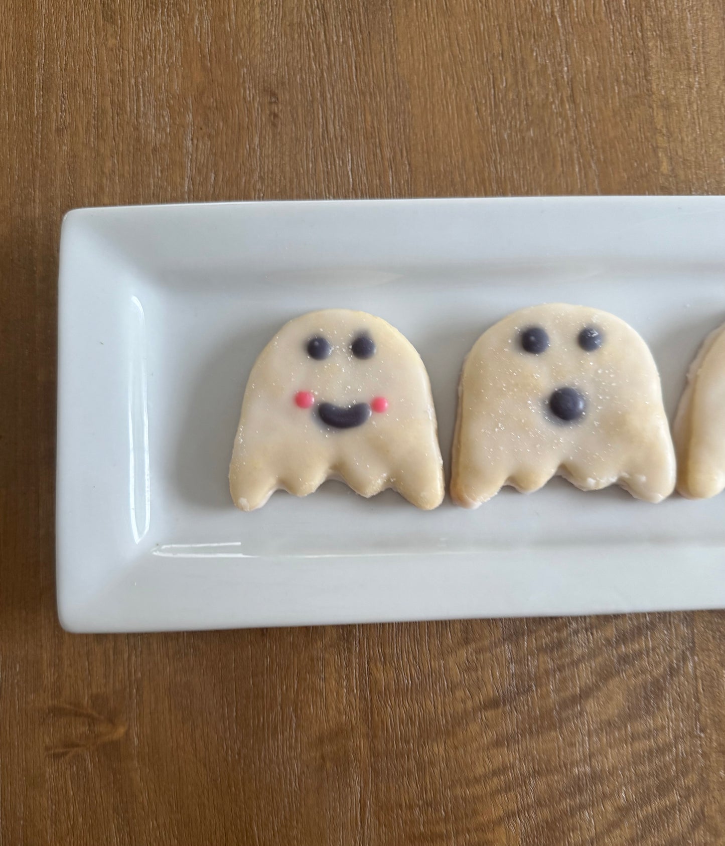 Ghost Sugar Cookies: Halloween Sprinkled Treats, Gift Box of 12