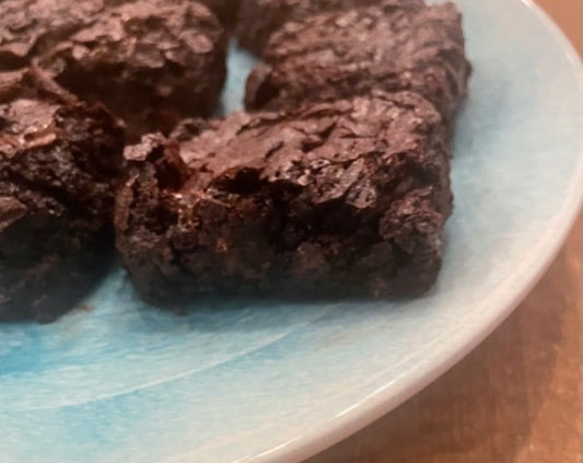 Chocolate Fudge Brownies with dark chocolate chips
