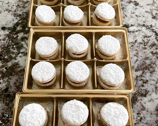 Mini Peruvian Cornstarch Alfajores Homemade Dulce de Leche Cookies Dozen